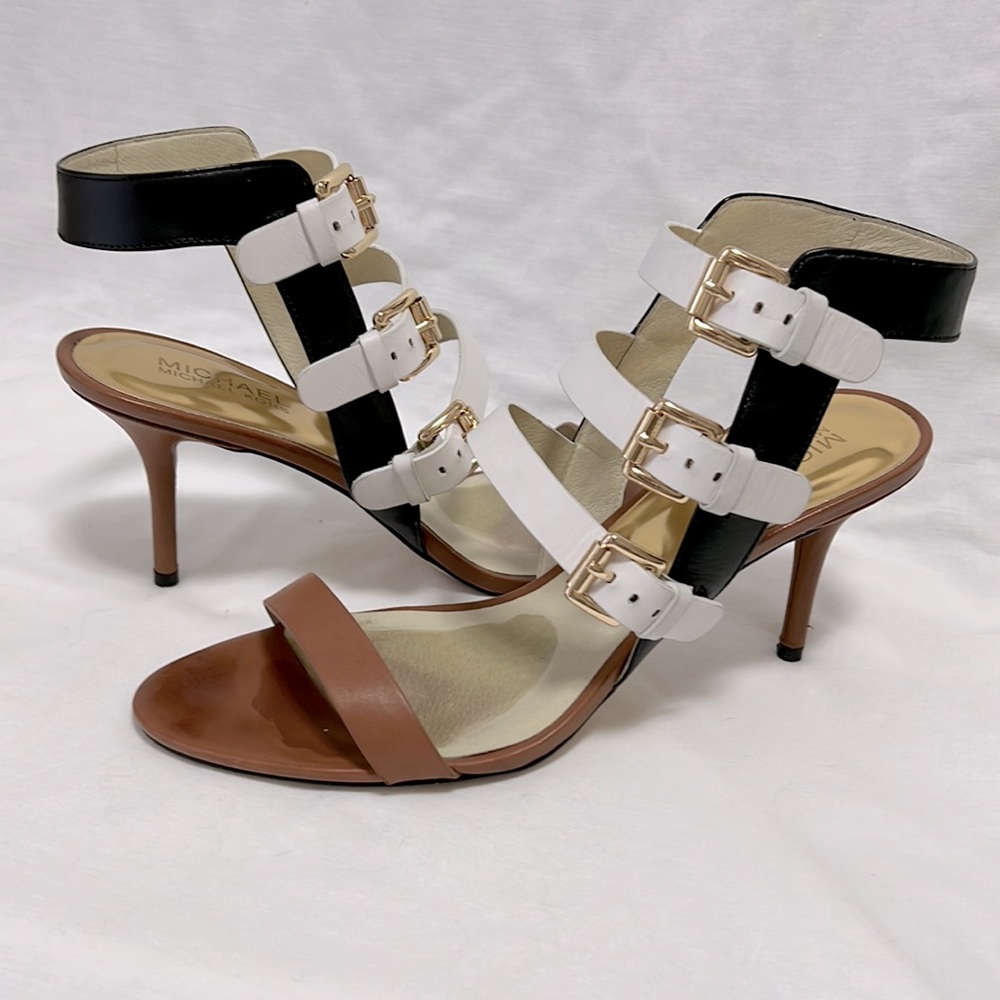 Michael Kors strappy color block sandals.  Buckle detail.  No box.  Size 9.5M
